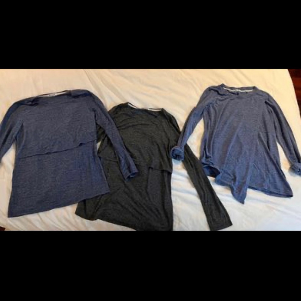 THREE maternity/nursing tops
